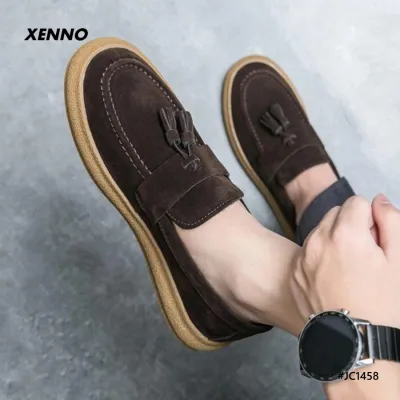 Premium Leather Korean Scrub Loafers Shoes